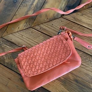 Orange crossbody purse